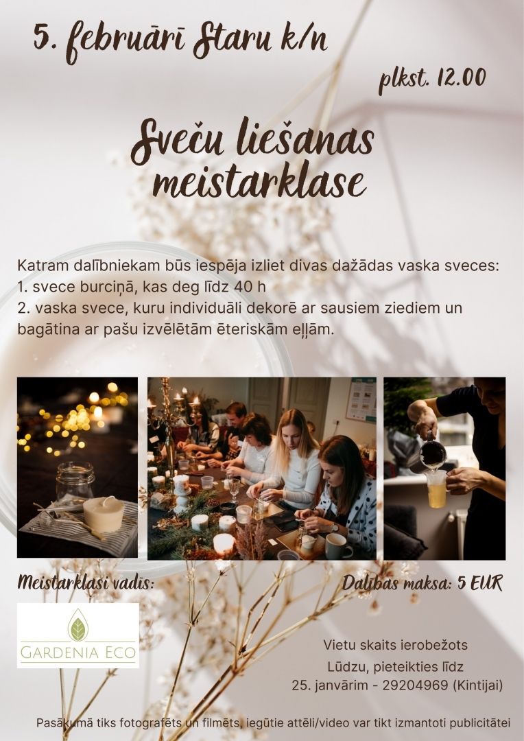 Sveču liešana Staros 5. februārī