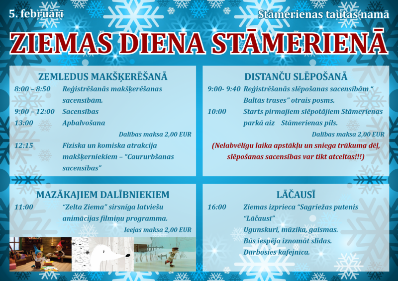 Ziemas diena Stāmerienā 5. februārī