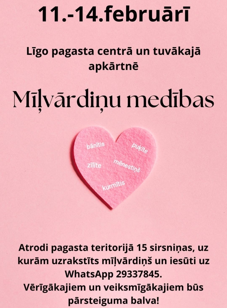 Mīļvārdiņu medības Līgo pagastā