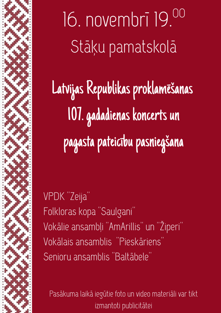 Valsts svētku pasākums Stāķos