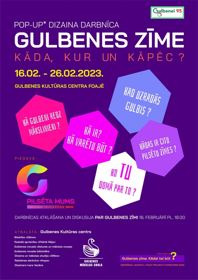 Darbnīca "Gulbenes zīme" Gulbenes kultūras centrā no 16. februāra