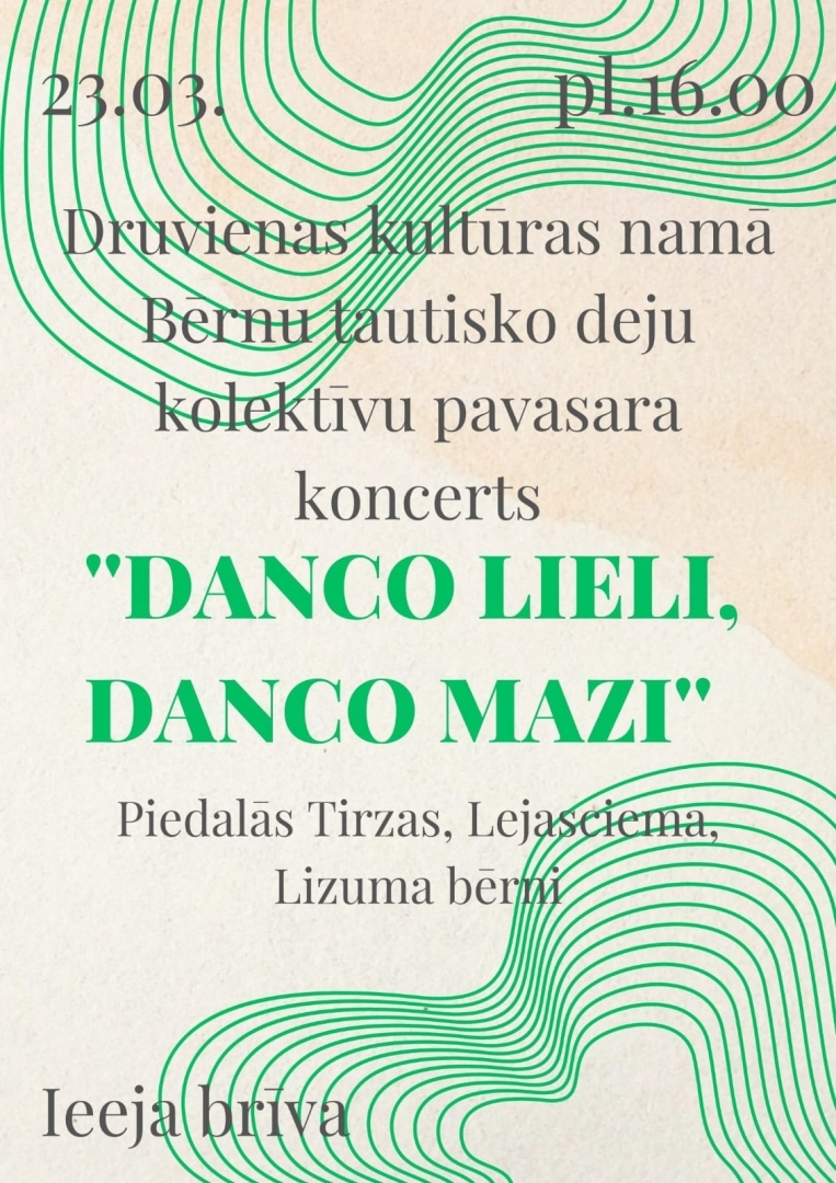 Bērnu deju kolektīvu koncerts Druvienā