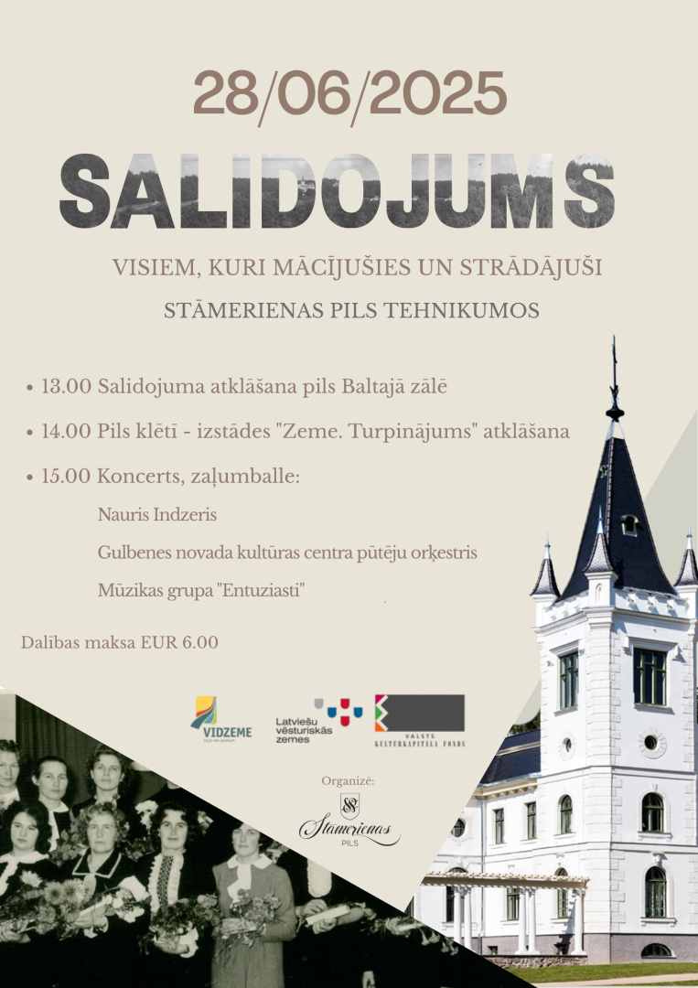 Attēls: Projekts “Dzīvie stāsti Stāmerienā” un Stāmerienas pils visu laiku tehnikumu salidojums