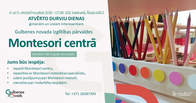 Attēls: Montesori centra atvertās durvju dienas