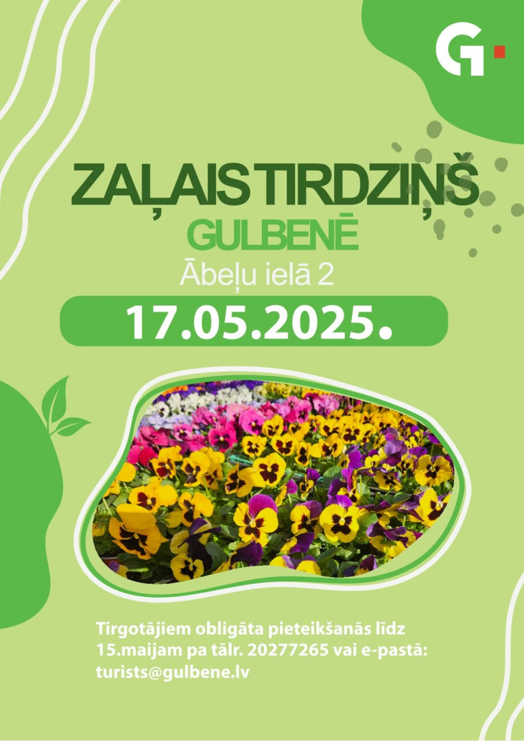 Attēls: Svinēsim pavasari Zaļajā tirdziņā Gulbenē 17.maijā!