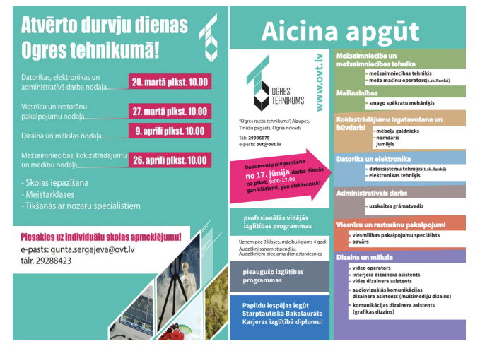 Attēls: ATvērto durvju dienas Ogres tehnikums