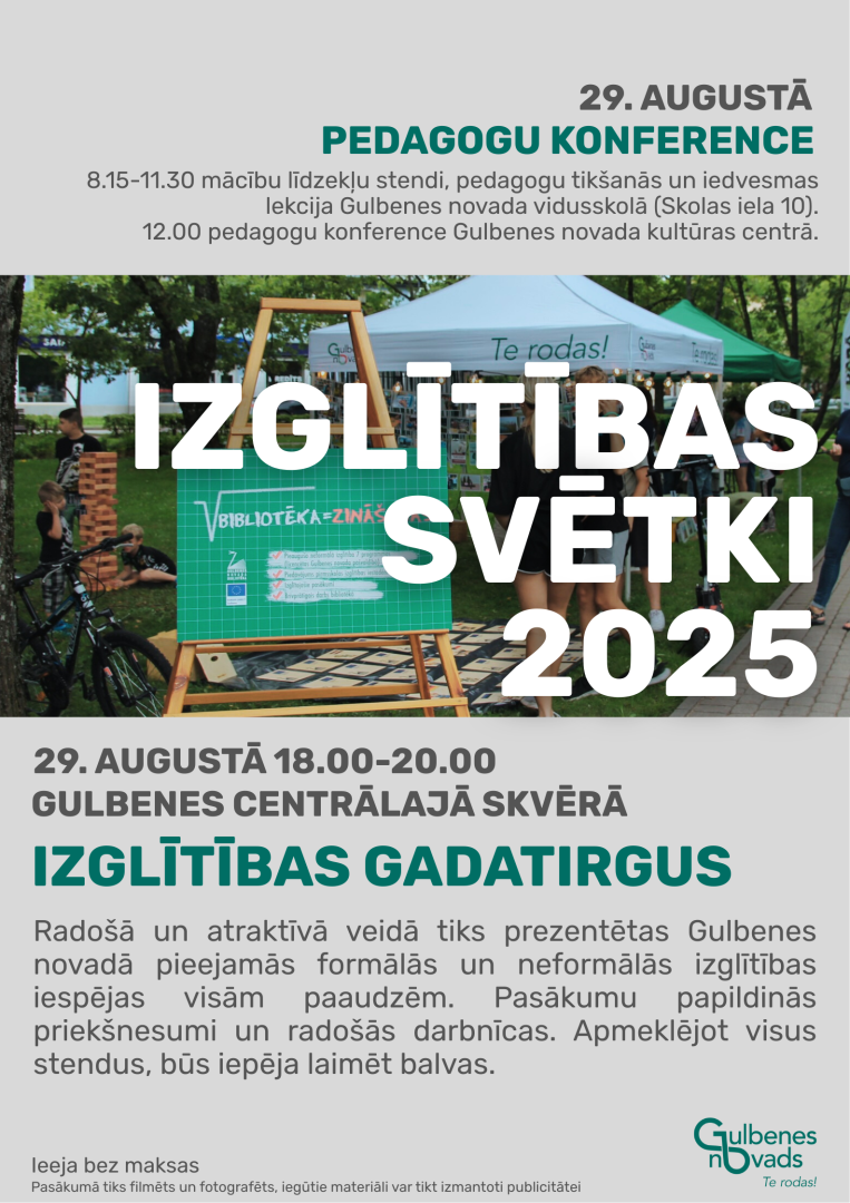 Attēls: Izglītības svētki Gulbenē 29.augustā