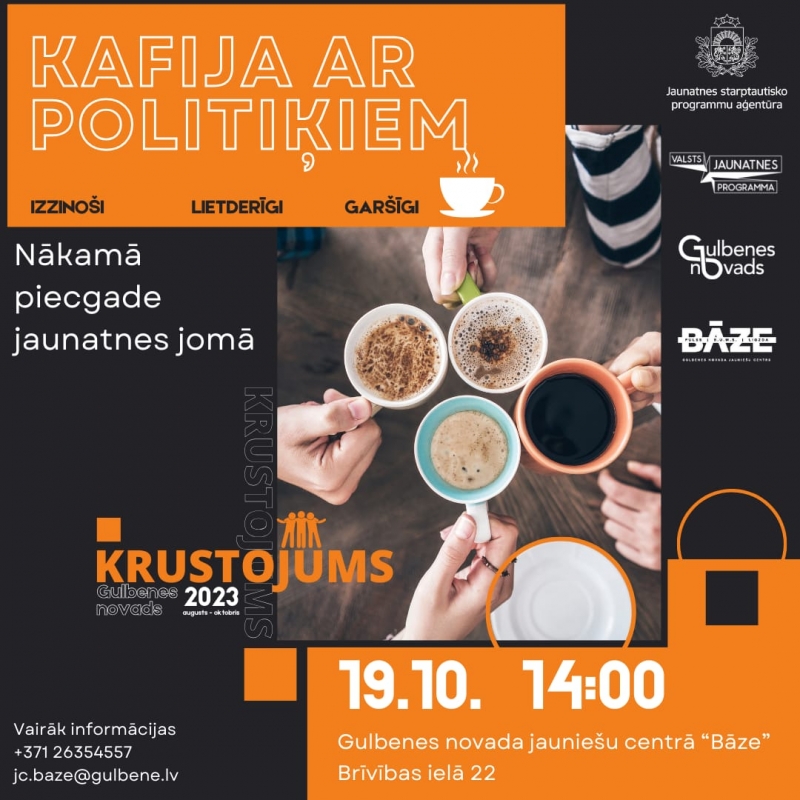 Attēls: Kafija ar politiķiem jauniešu centrā Bāze