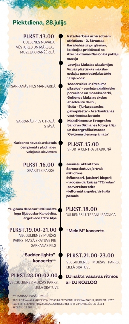 Gulbenes pilsētas svētku programma 