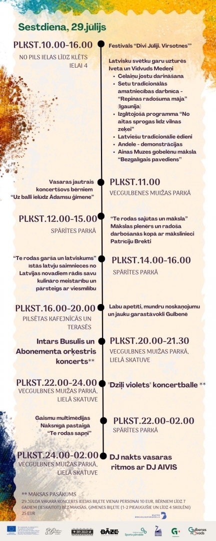 Gulbenes pilsētas svētku programma 