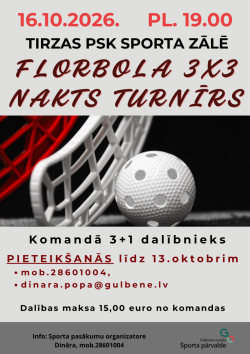 Florbola 3x3 nakts turnīrs