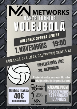Nakts turnīrs volejbolā