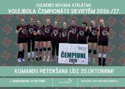 Pieteikšanās Gulbenes novada atklātajam volejbola čempionātam sievietēm