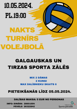 Nakts turnīrs volejbolā