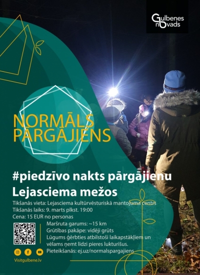 Afiša: Nakts pārgājiens Lejasciema mežos