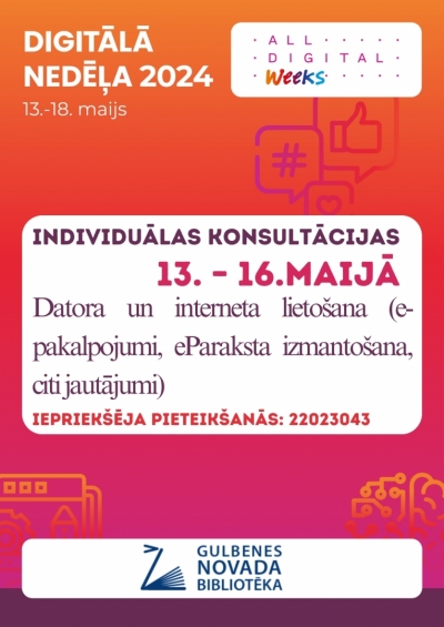 Attēls: Individuālas konsultācijas, datora un interneta lietošana