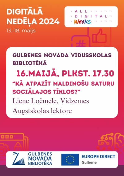 Attēls: “Kā atpazīt maldinošu saturu sociālajos tīklos?” 