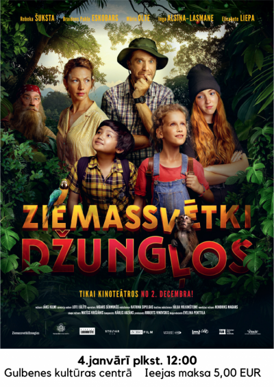 Filma "Ziemassvētki džungļos" Gulbenes kultūras centrā 4. janvarī  12:00