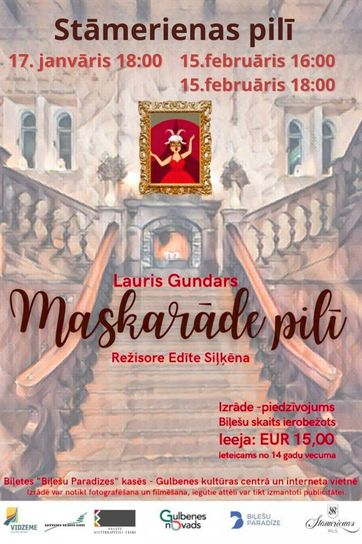 Afiša: Izrāde "Maskarāde pilī"