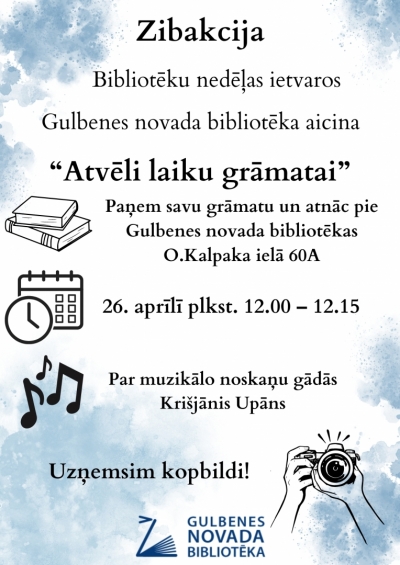 Attēls: Zibakcija "Atvēli laiku grāmatai"
