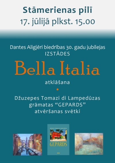 Afiša: Izstādes "Bella Italia" atklāšana