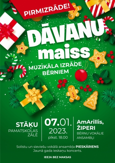 Muzikāla izrāde "Dāvanu maiss" 