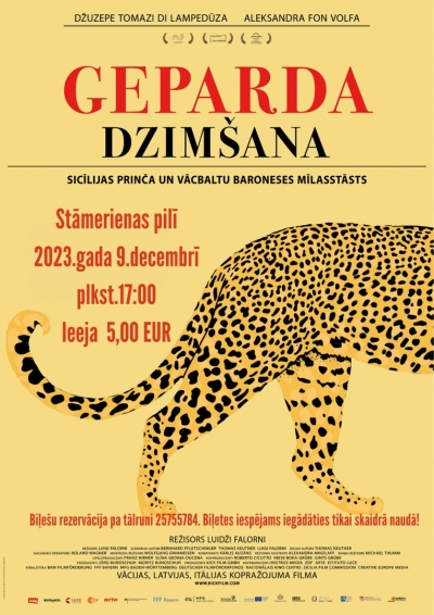 Afiša: Dokumentālā filma "Geparda dzimšana"
