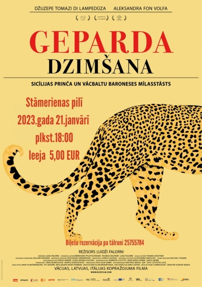 Dokumentālā filma "Gepards" Stāmerienas pilī