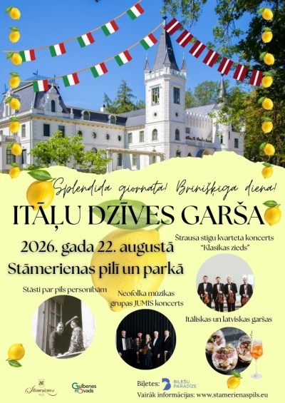 Afiša: Kultūras festivāls "Itāļu dzīves garša"