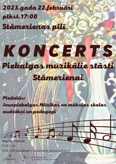 Koncerts "Piebalgas muzikālie stāsti Stāmerienai"