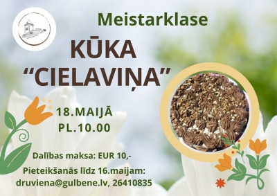Afiša: Meistarklase "Kūka Cielaviņa"