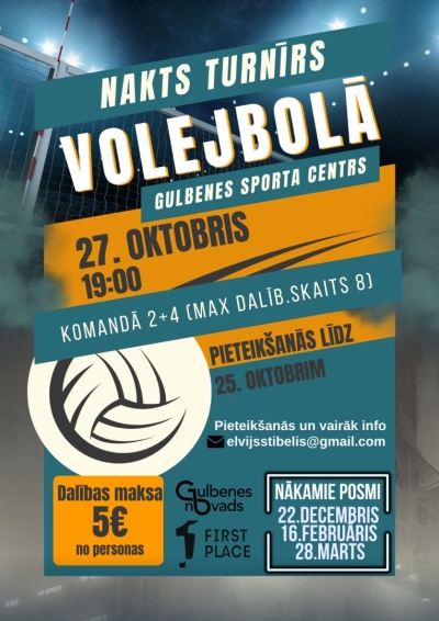nakts volejbola turnīrs