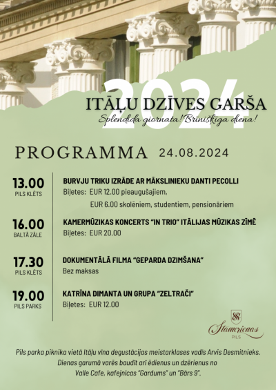 Afiša: Itāļu dzīves garšas programma