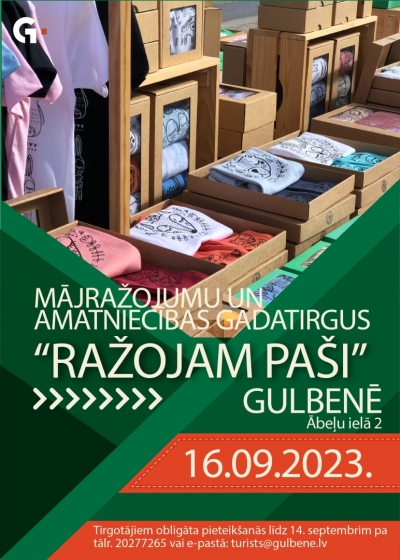 Afiša: Mājražojumu un amatniecības gadatirgus "Ražojam paši"