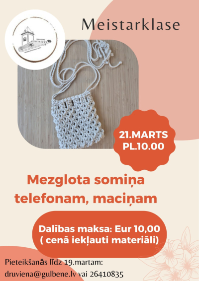 Afiša: Meistarklase "Mezglota somiņa"