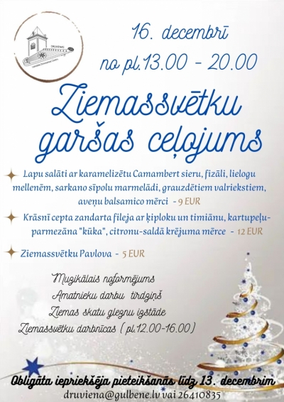 Afiša: Ziemassvētku garšas ceļojums