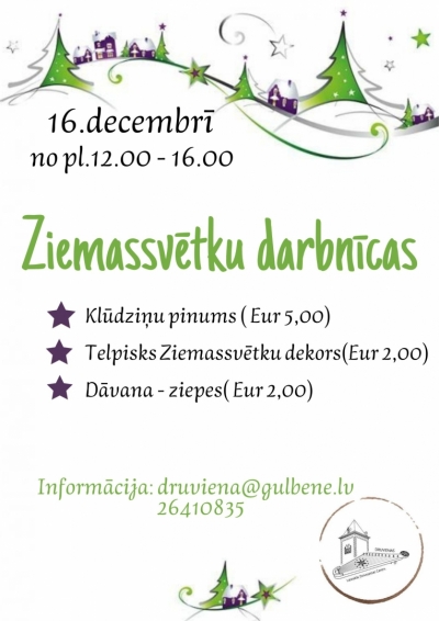 Afiša: Ziemassvētku darbnīcas