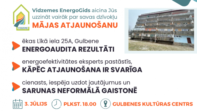 Attēls: Iedzīvotājus aicina uz sarunu Gulbenē par daudzdzīvokļu ēku atjaunošanu