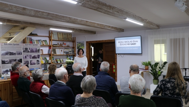 Attēls: R.Kalniņa atmiņu grāmatas atvēršana Lejasciemā 17.04.23.