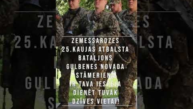 Jauniešiem ir iespēja pieteikties Valsts Aizsardzības dienestam Vidzemē!