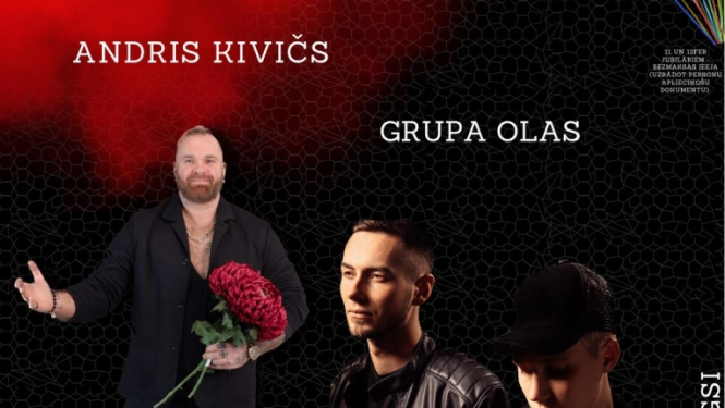 11. februārī Lizuma kultūras namā Andris Kivičs un grupa "Olas""