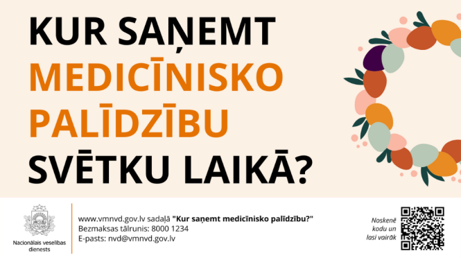 Attēls: NVD atbalsts medicīnas pakalpojumiem svētku laikā