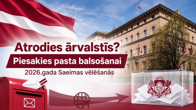 Attēls: No 29. augusta vēlētāji ārvalstīs varēs pieteikties balsošanai pa pastu