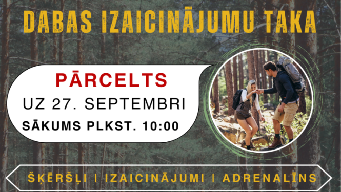 Afiša: Pārgājiens "Dabas izaicinājumu taka"