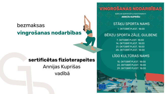 Attēls: bezmaksas vingrošanas nodarbības
