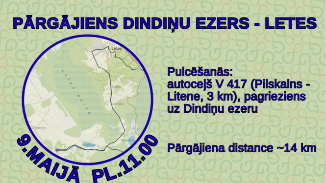 Pārgājiens Dindiņu ezers - Letes