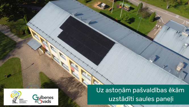Attēls: Saules elektrostaciju uzstādīšana Gulbenes pilsētā