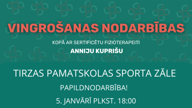 Attēls: bezmaksas vingrošanas turpinās arī 2026.gadā!