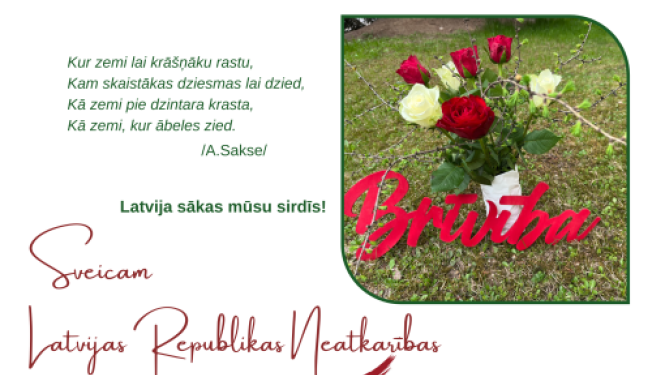 Sveicam 4. maija svētkos!