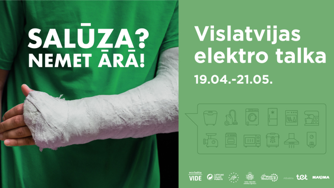 Attēls: Aicina nodot nevajadzīgo elektrotehniku atkritumu šķirošanas laukumā 